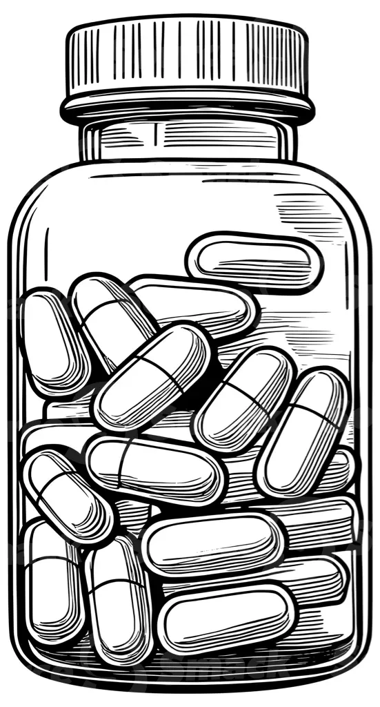 A bottle of prescription pills