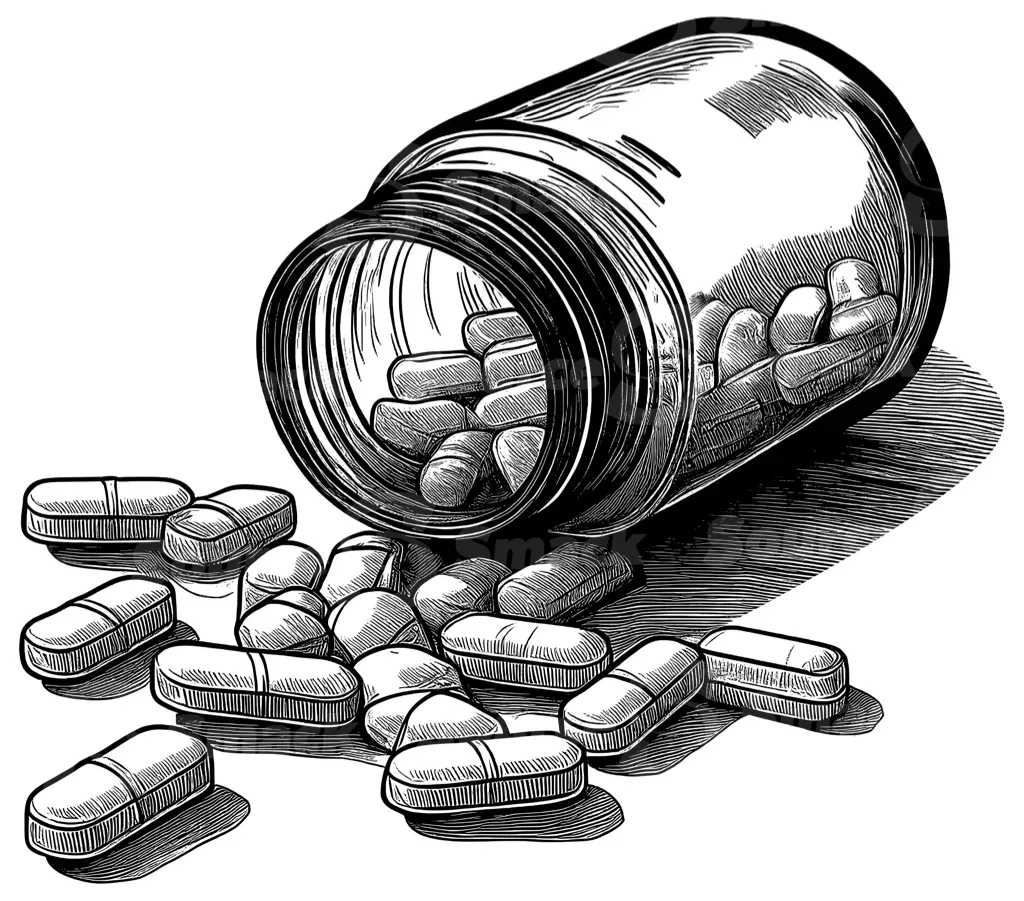 A bottle of prescription pills