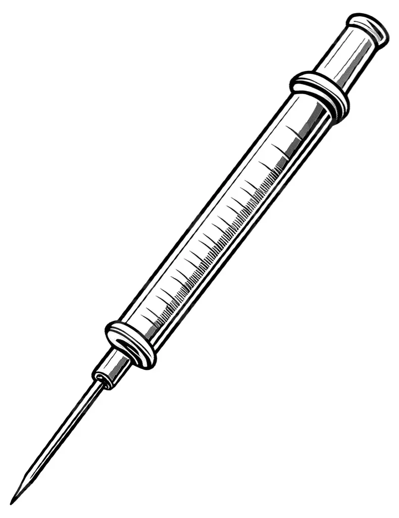 A medical syringe