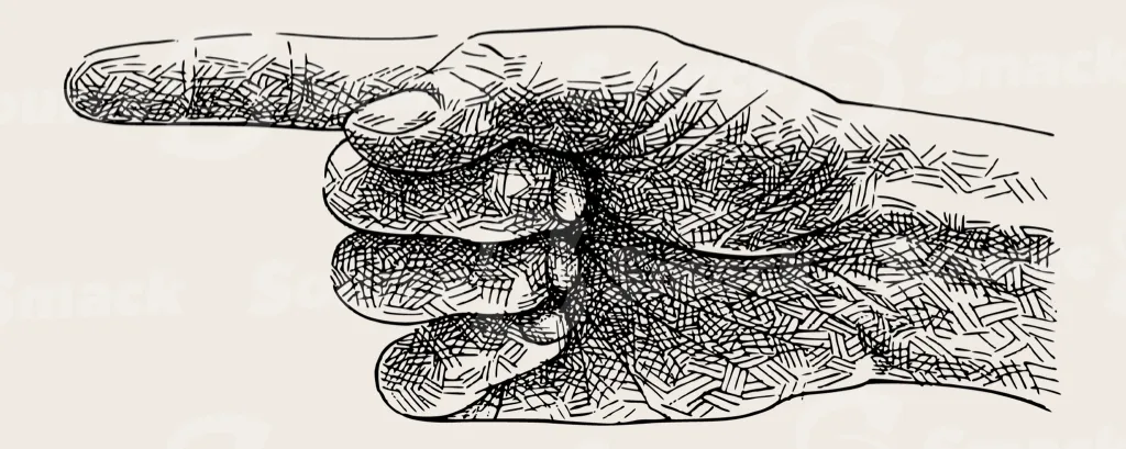 Finger pointing to the left