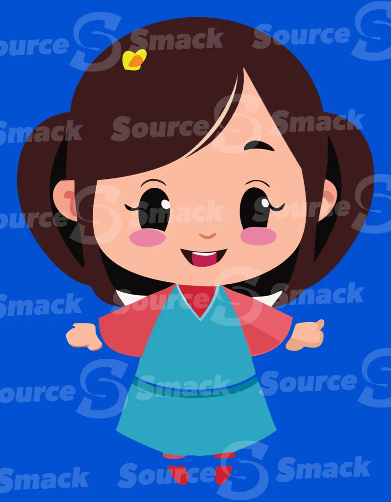 A young smiling asian ethnic girl