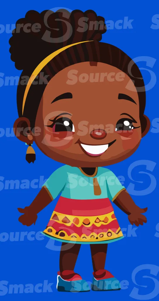 A young smiling ethnic tribal girl