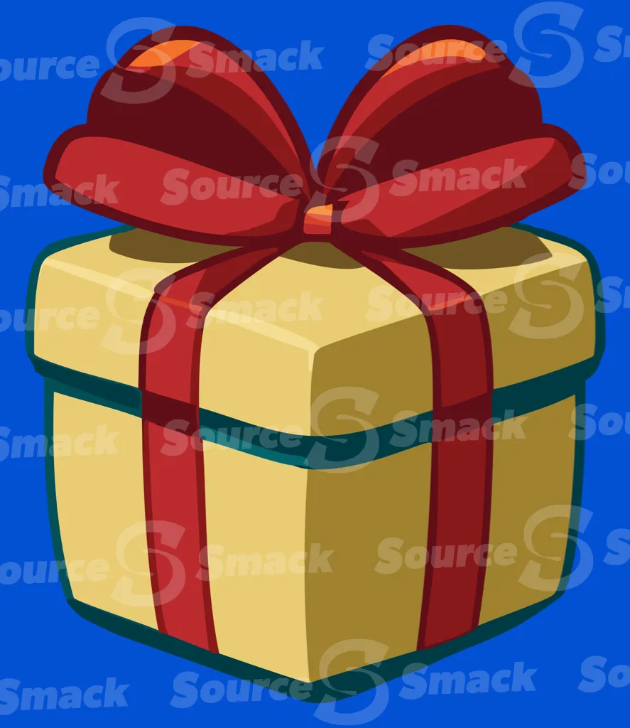A simple gift box with a ribbon