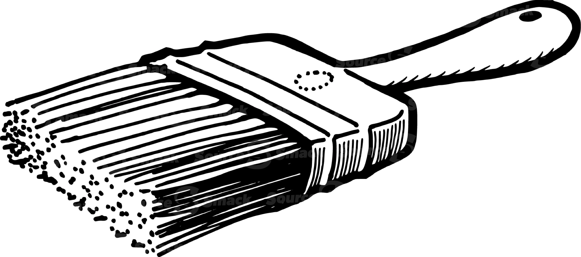 Paint brush laying flat