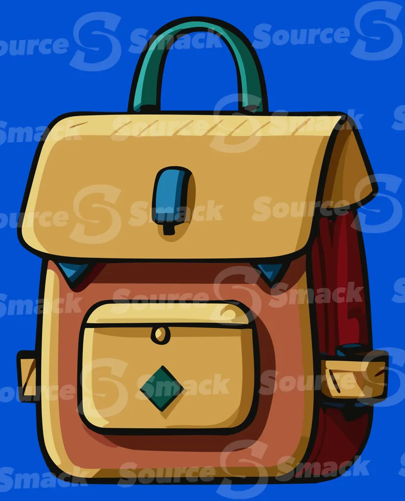 A leather school backpack