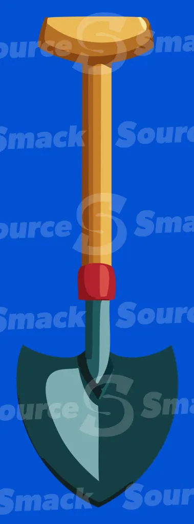 A wooden shovel