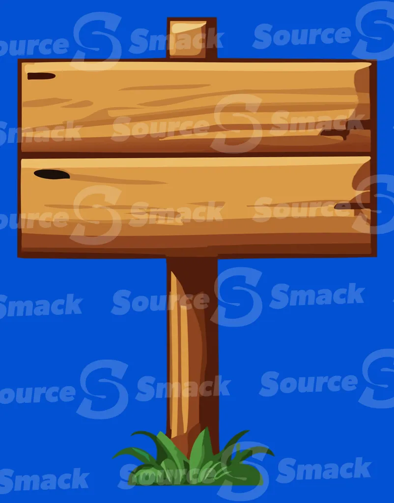 A two board wooden directional sign