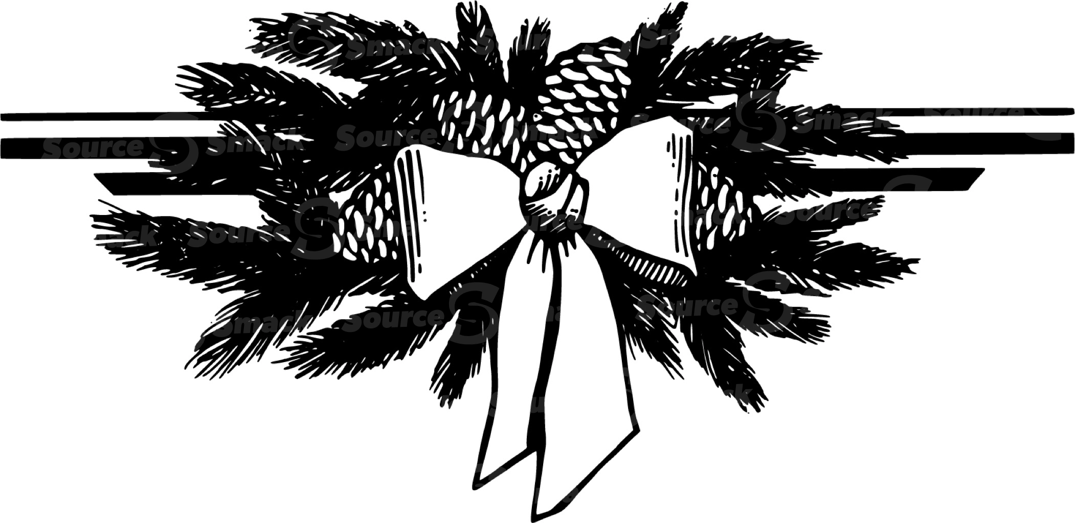 Christmas wreath with bow