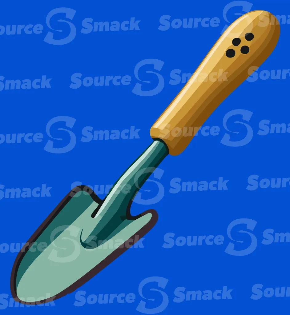 A garden trowel