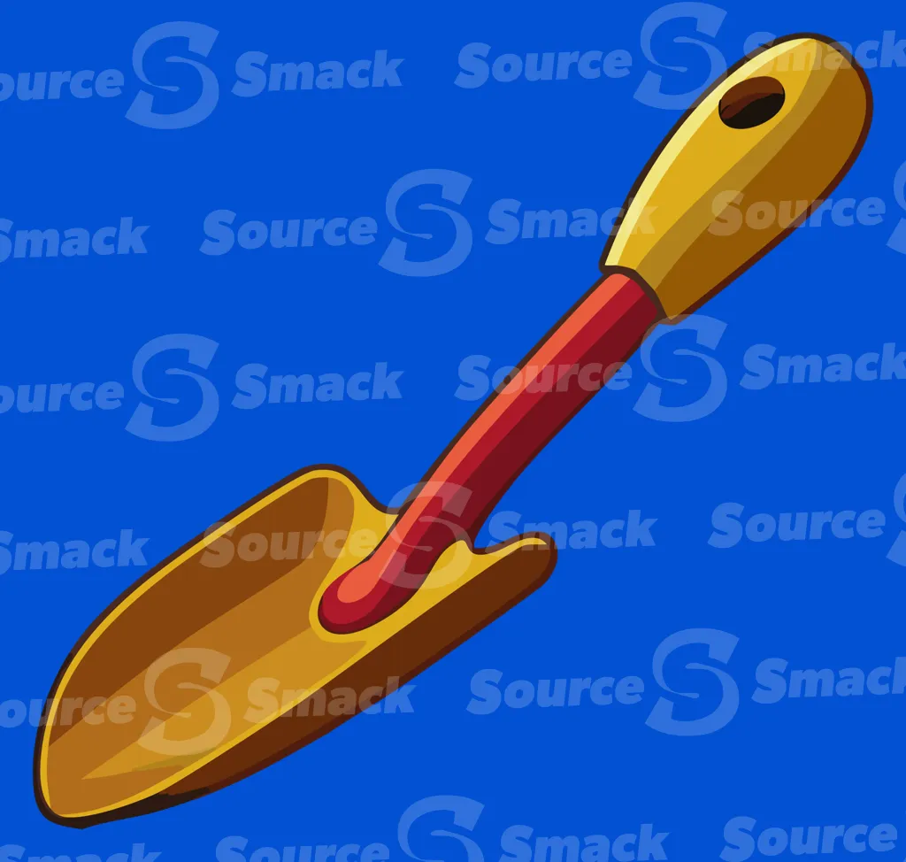 A garden trowel