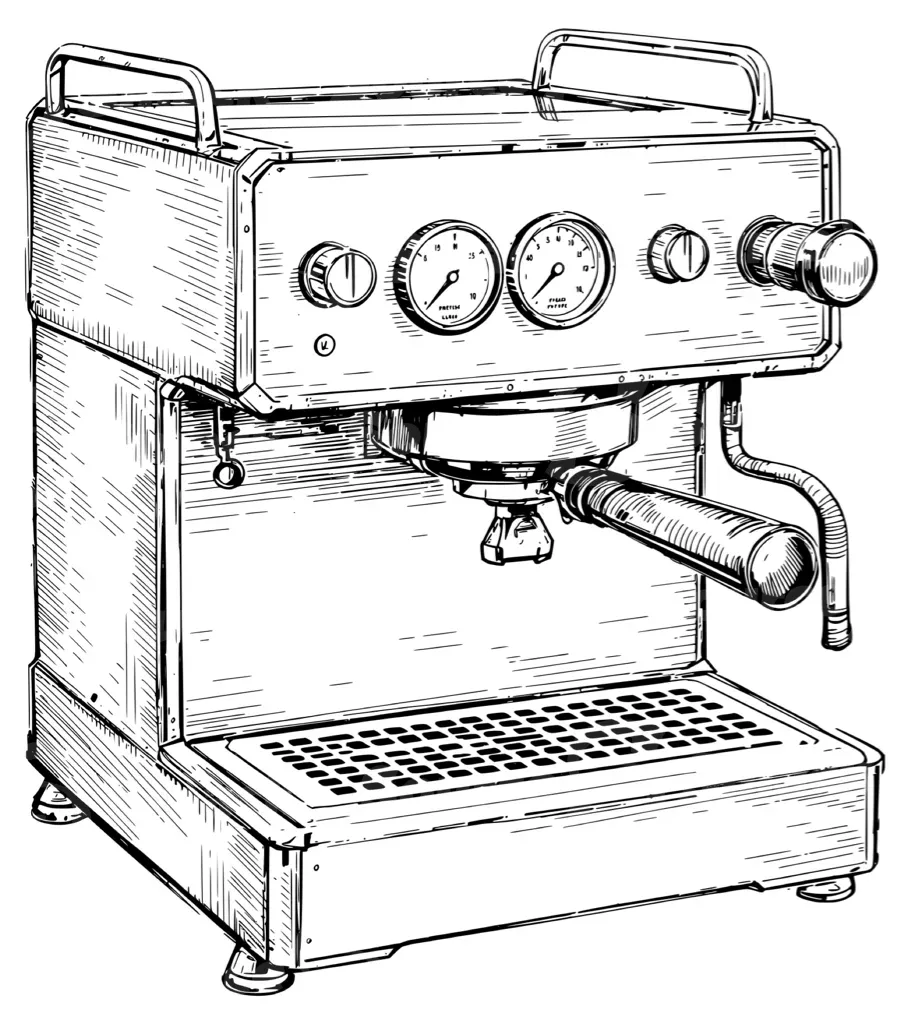 A professional espresso machine