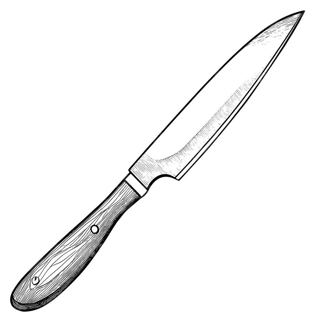 A kitchen knife utensil