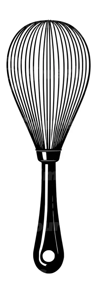 A metal whisk