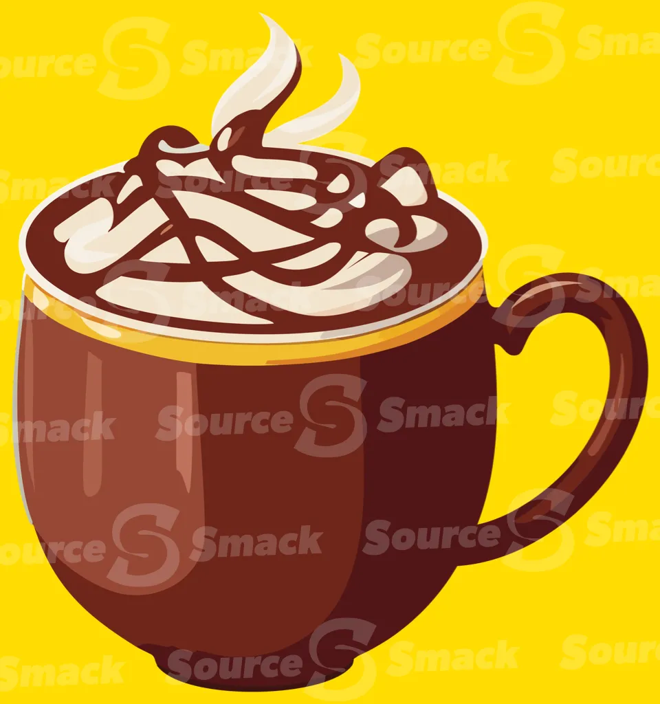 A mug of hot chocolate with whip cream