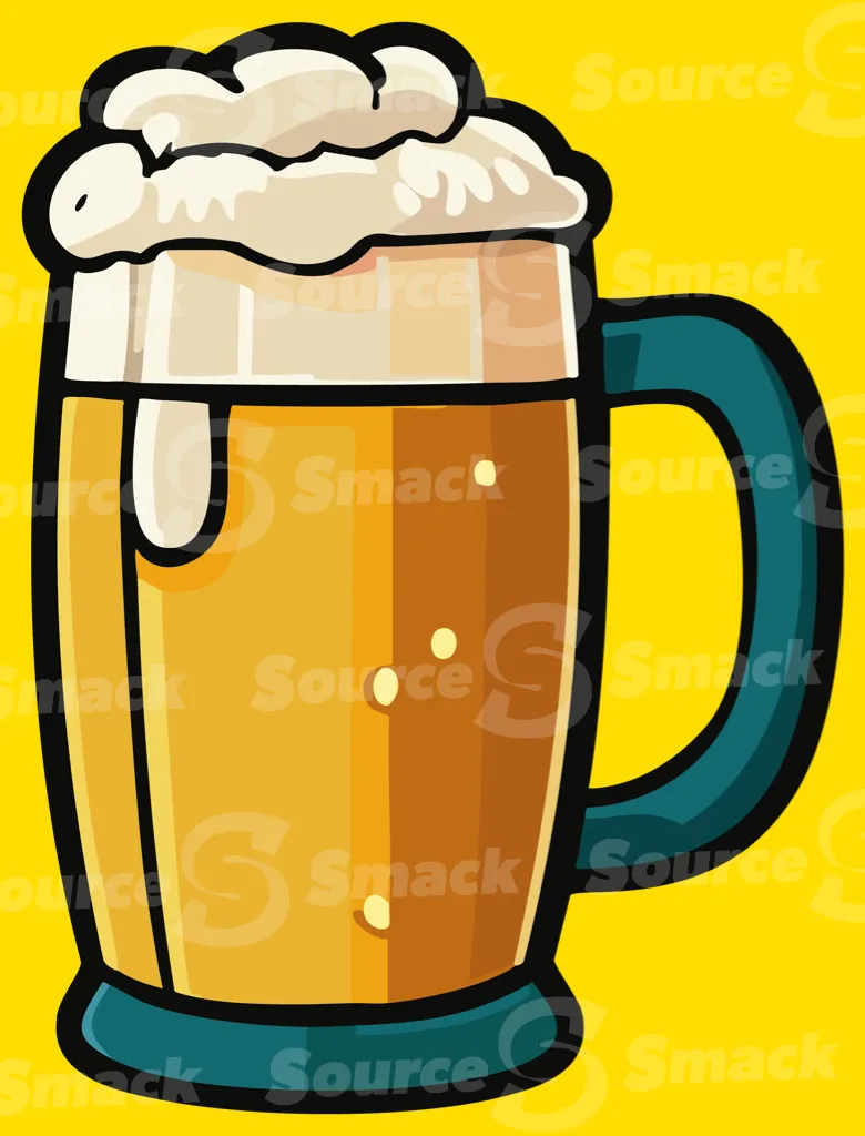 A cold frothy mug of beer