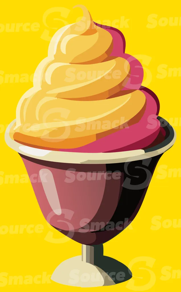 A bowl of soft serve ice cream