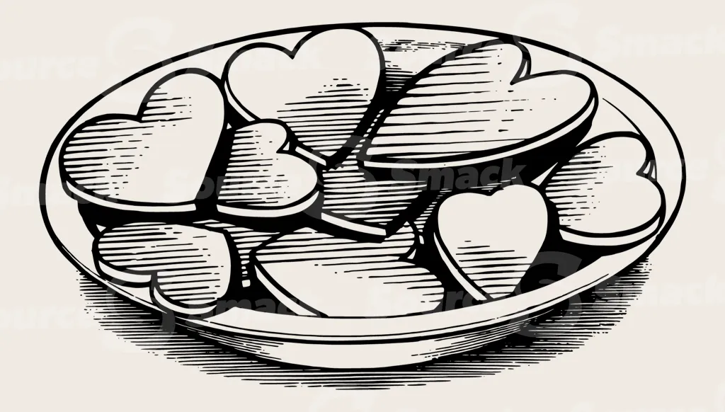 Plate of heart cookies
