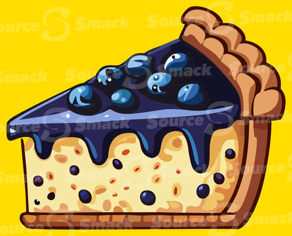 A slice of blueberry pie