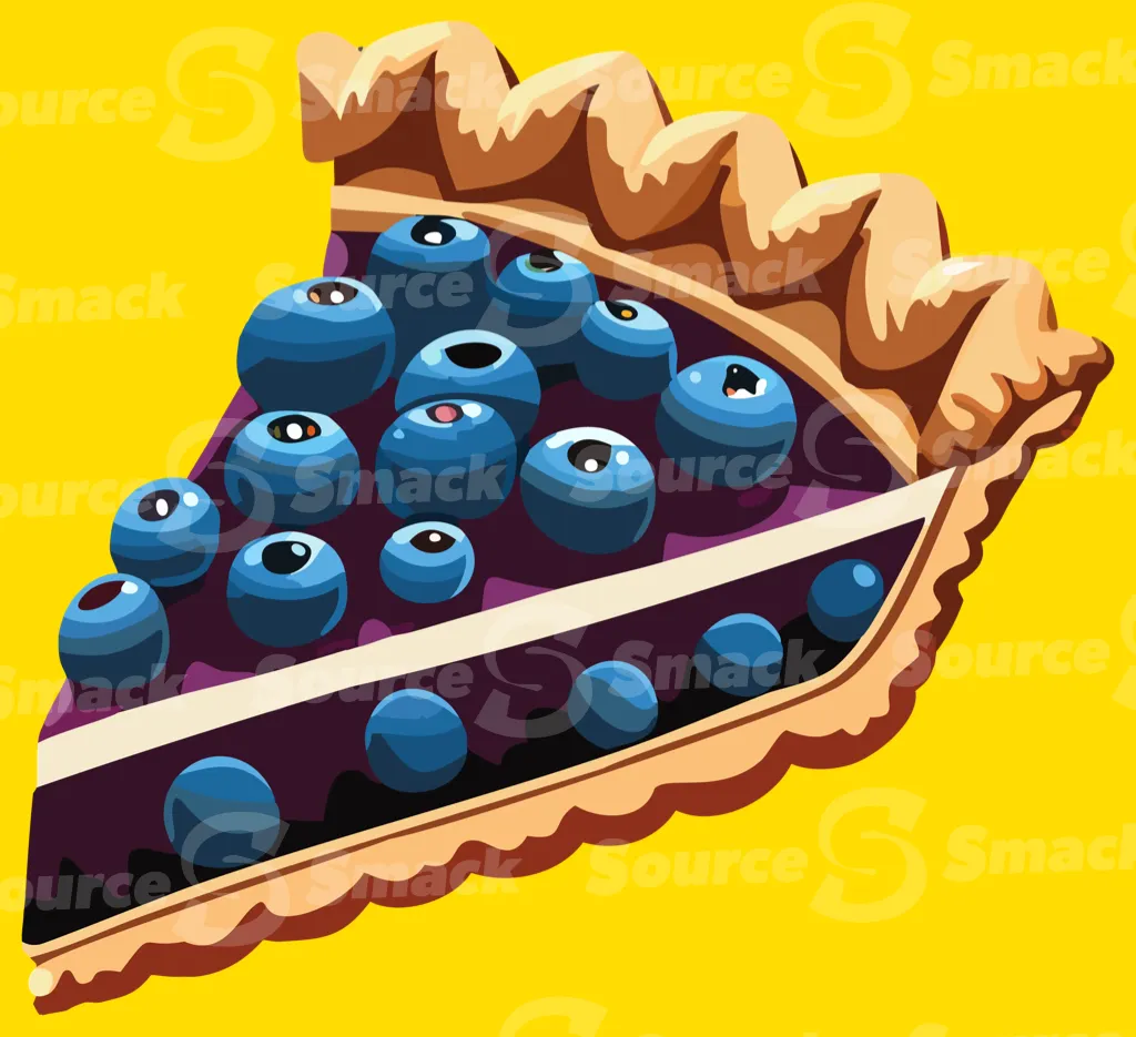A slice of blueberry pie