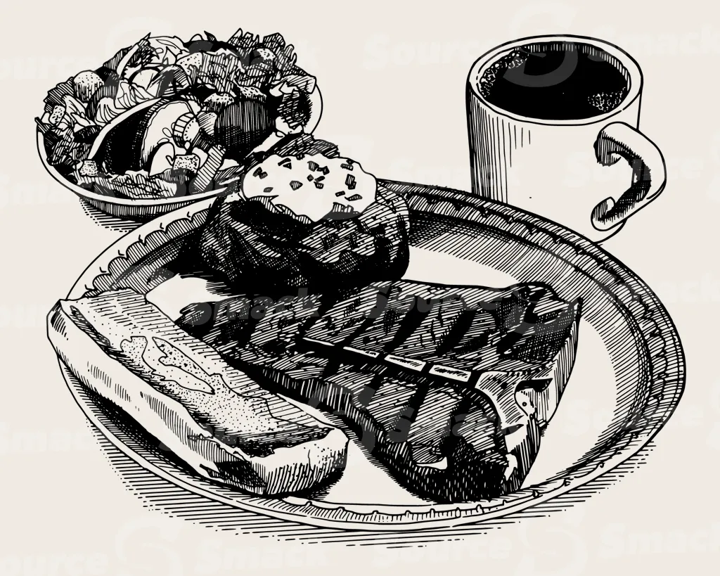 T-bone steak dinner