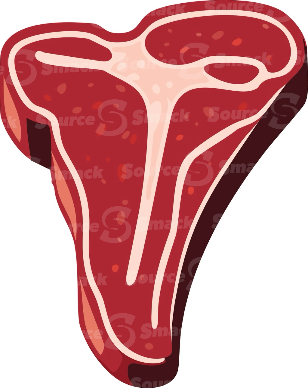 A raw thick t-bone steak
