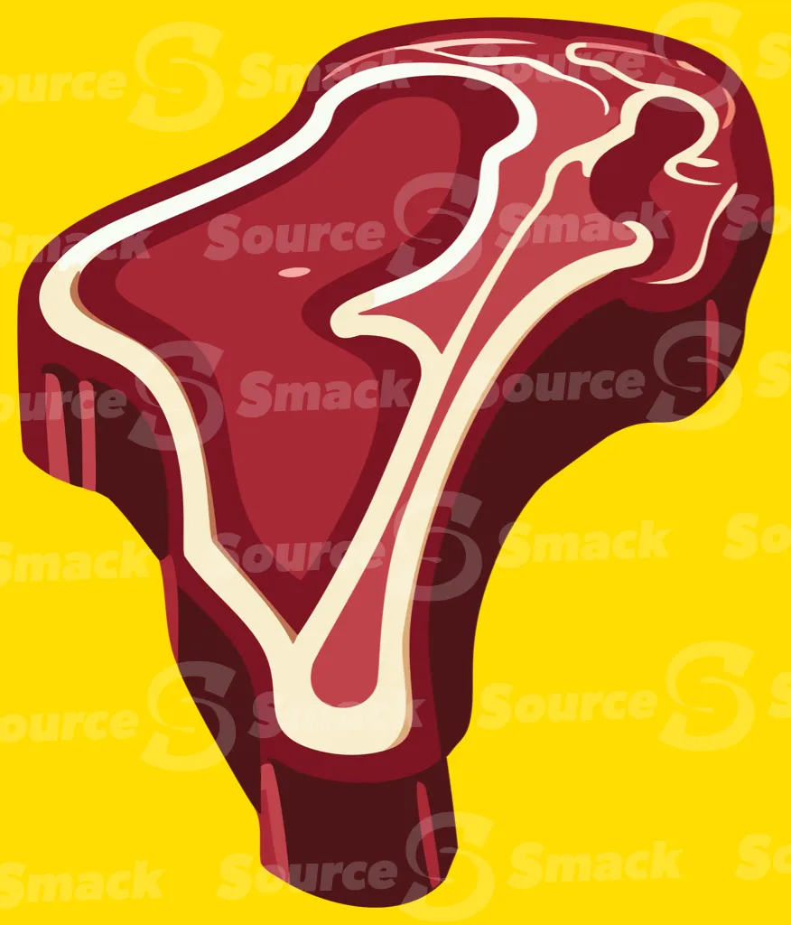 A raw thick t-bone steak