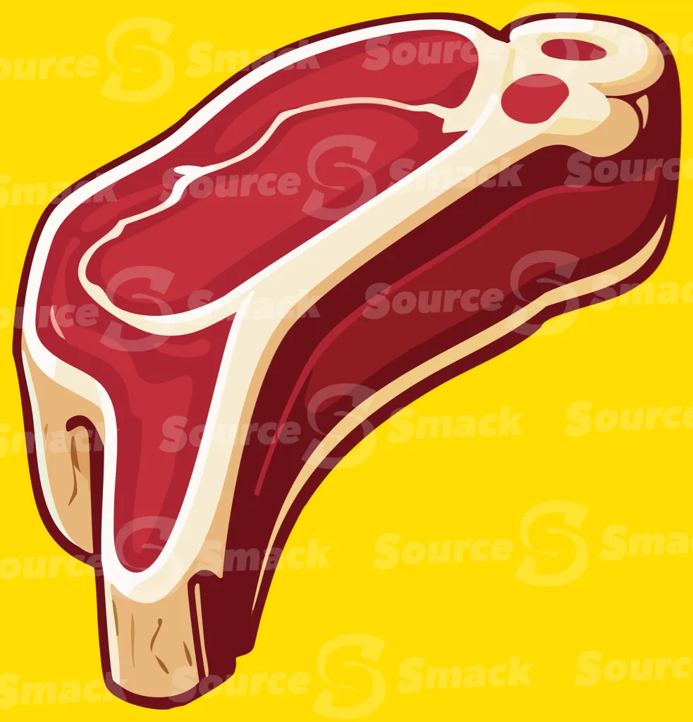 A raw thick t-bone steak