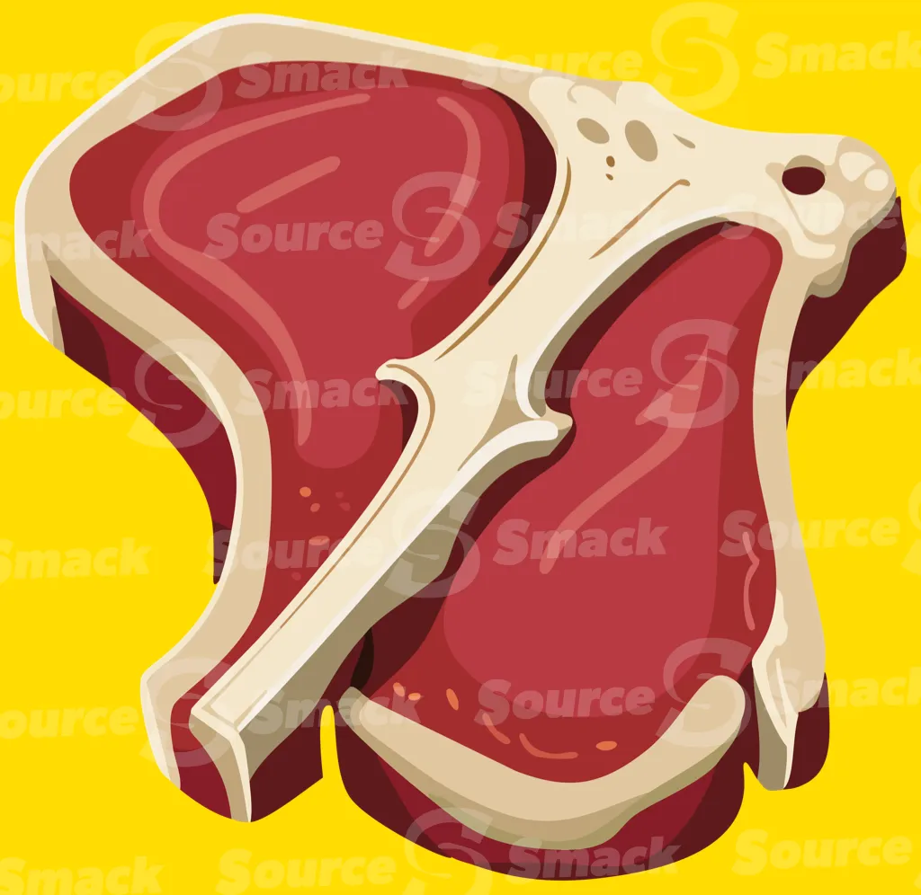 A raw thick t-bone steak