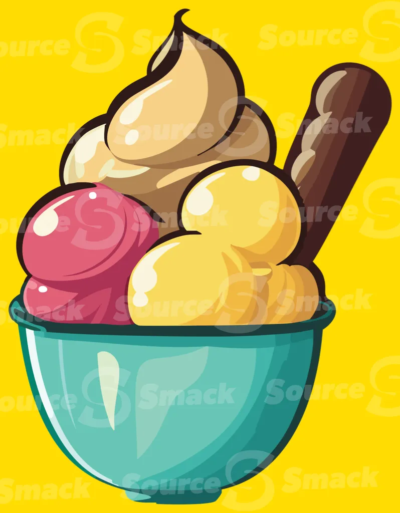A bowl of hard ice cream
