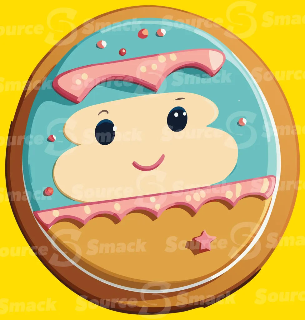A happy face decorated cookie