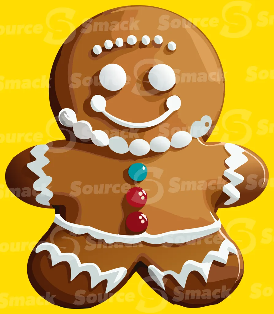A happy gingerbread man decorated cookie