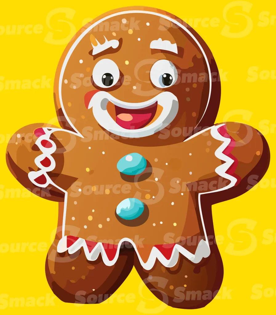 A happy gingerbread man decorated cookie
