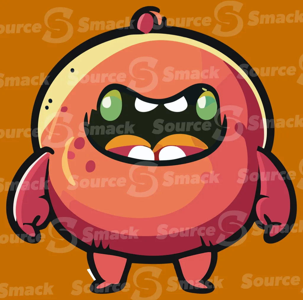 A cute laughing little monster