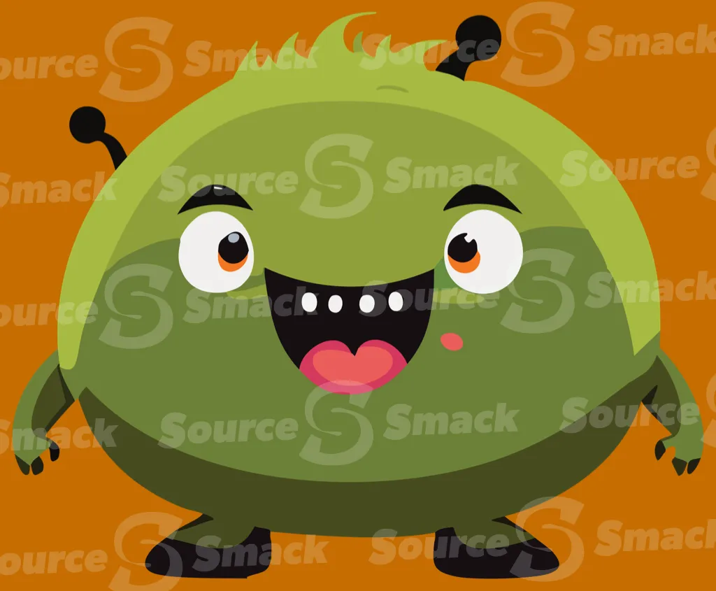 A cute laughing little monster