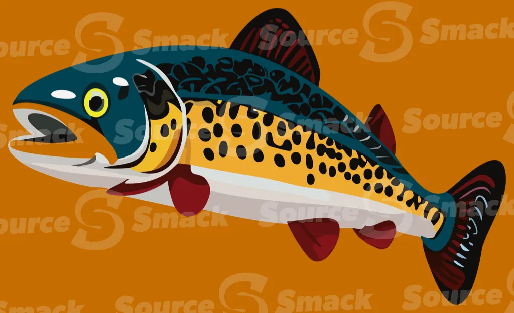 A dark speckled trout-like fish