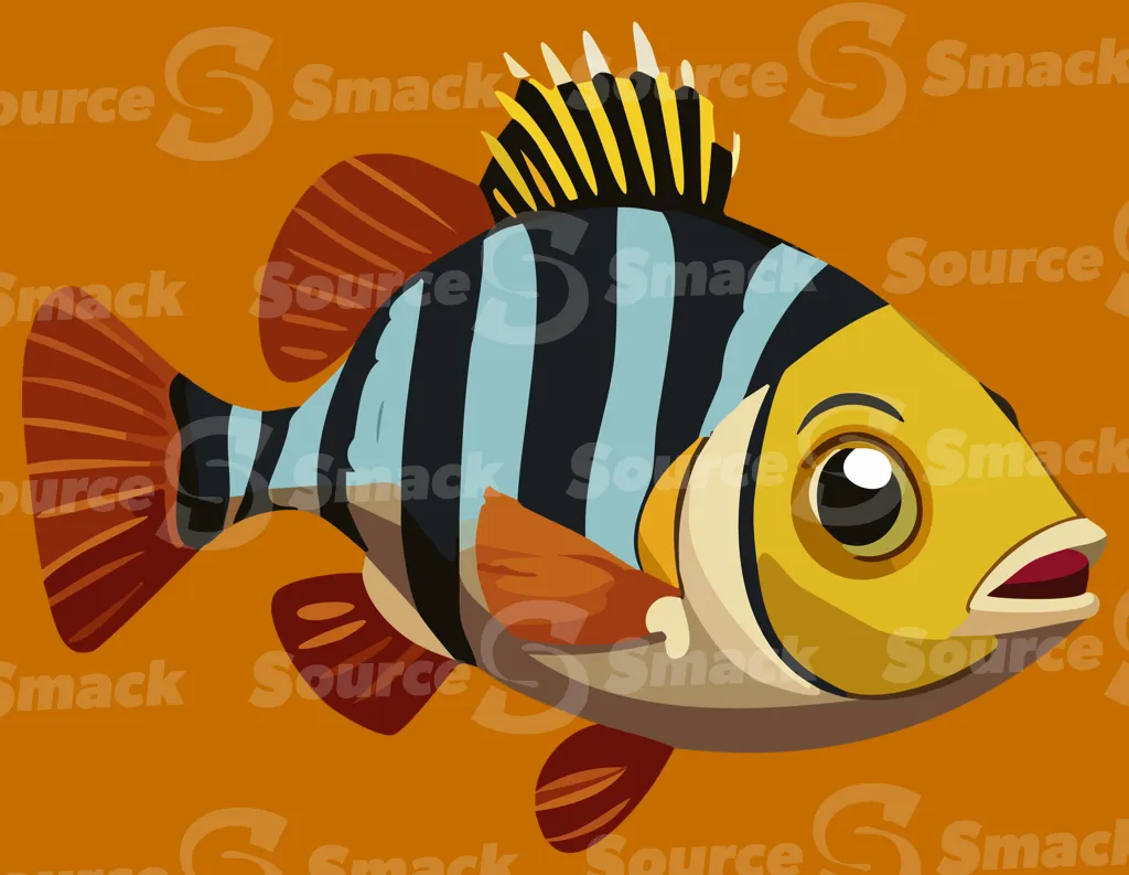 A striped ocean-type looking fish