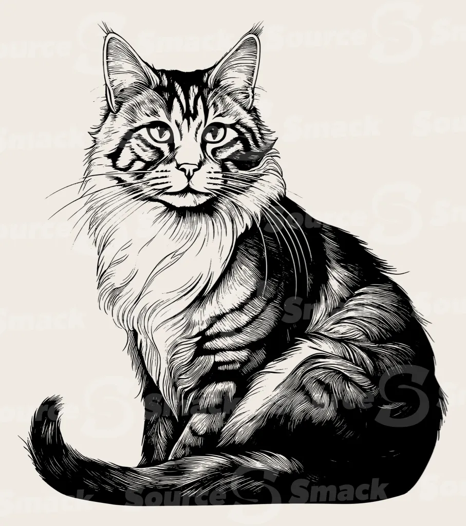 A full body shot of a persian cat.