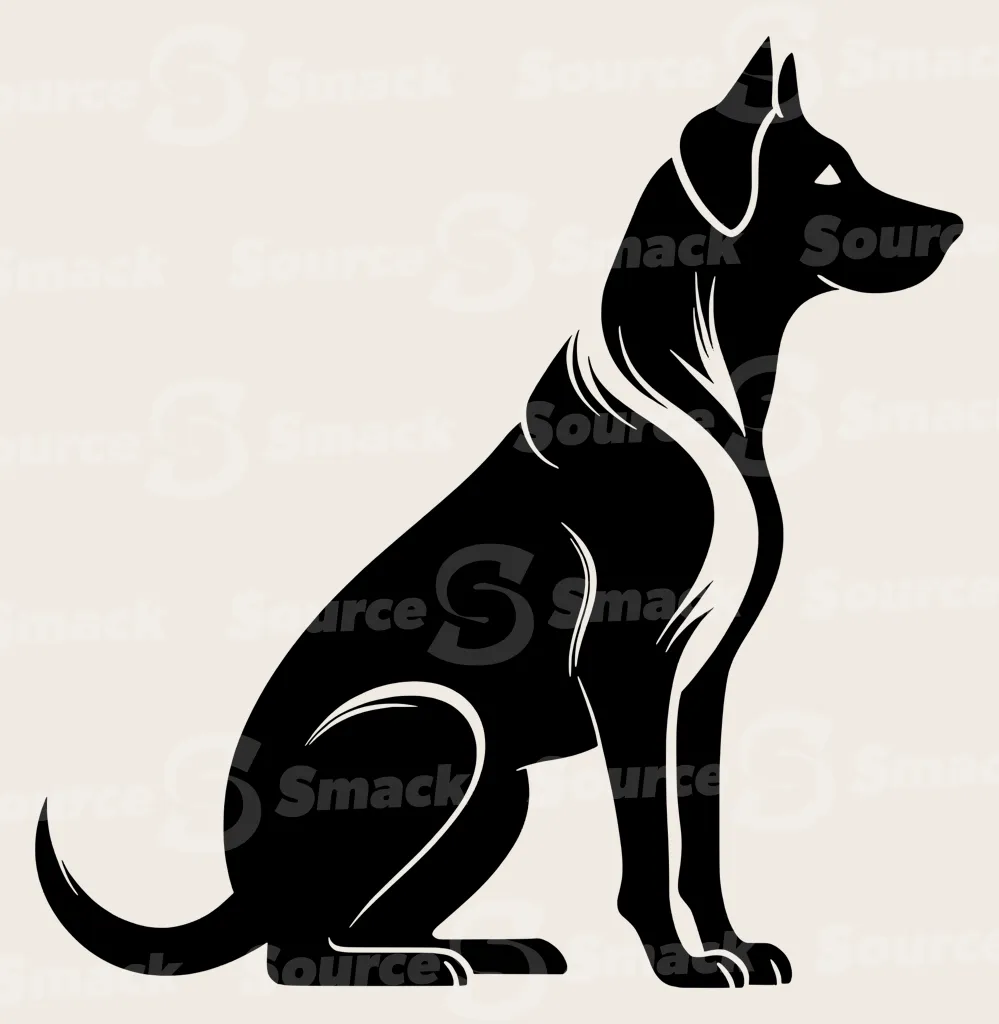Full body shot of a german shepherd.