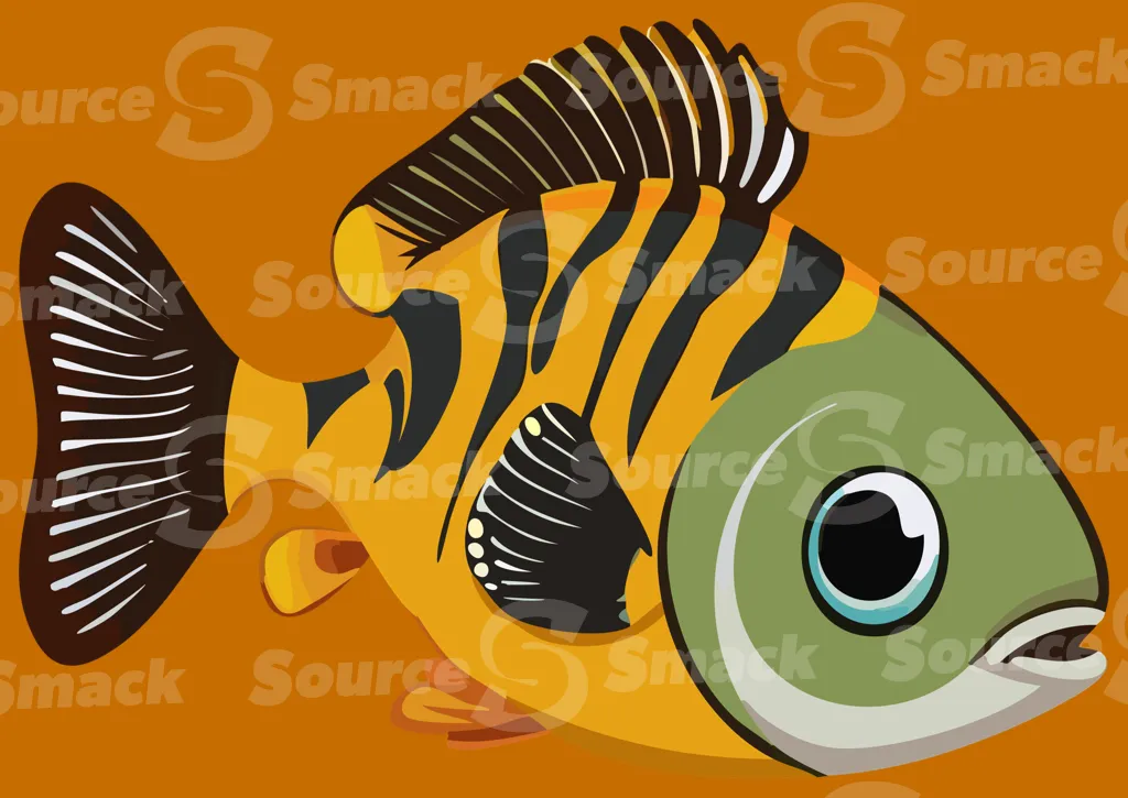 An striped aquarium fish