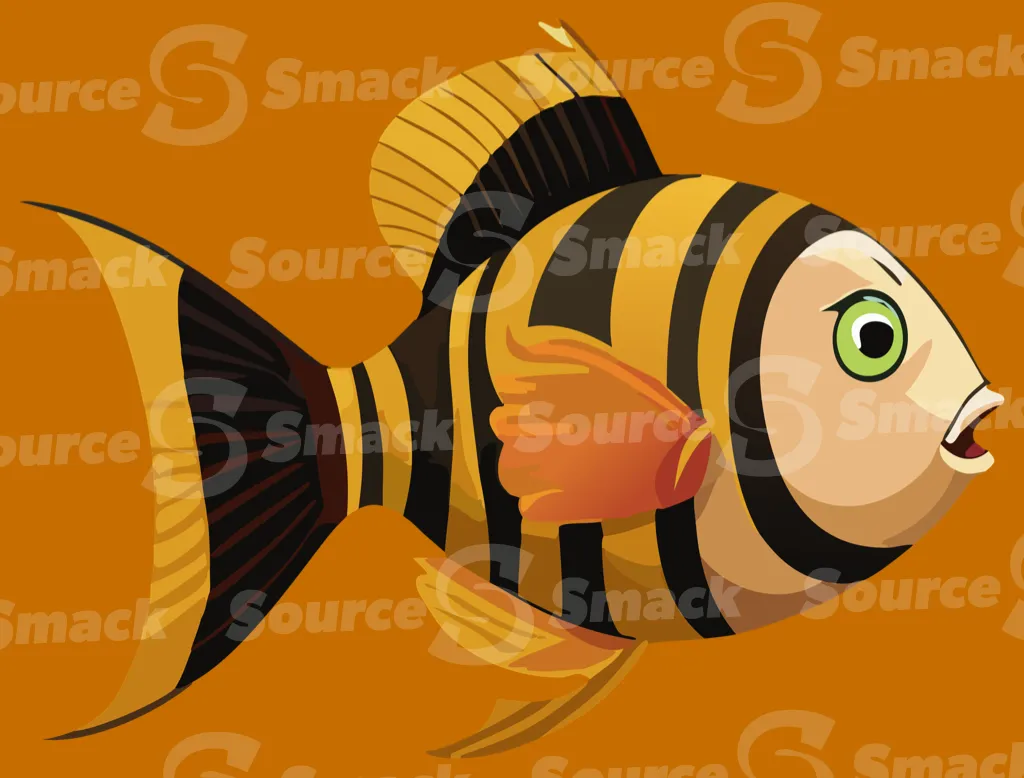 A striped ocean-type looking fish