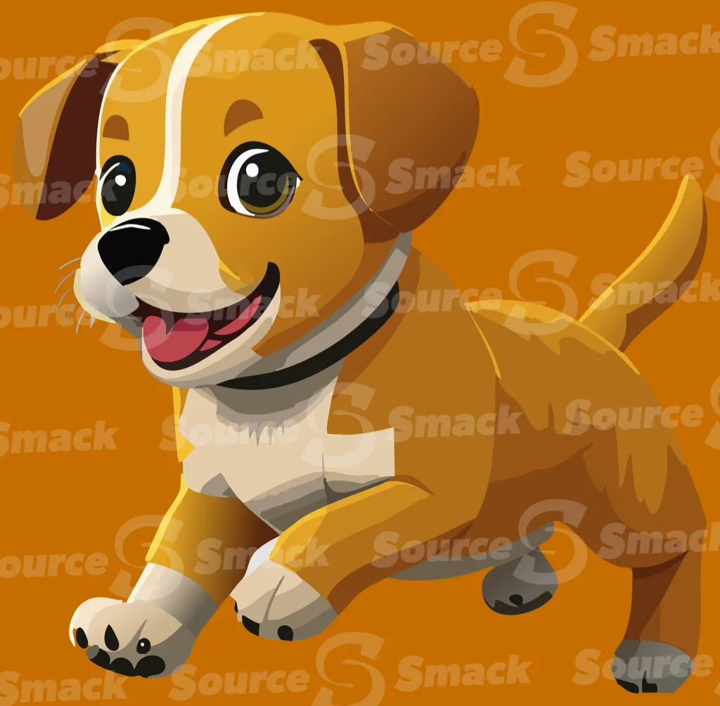 Young puppy running