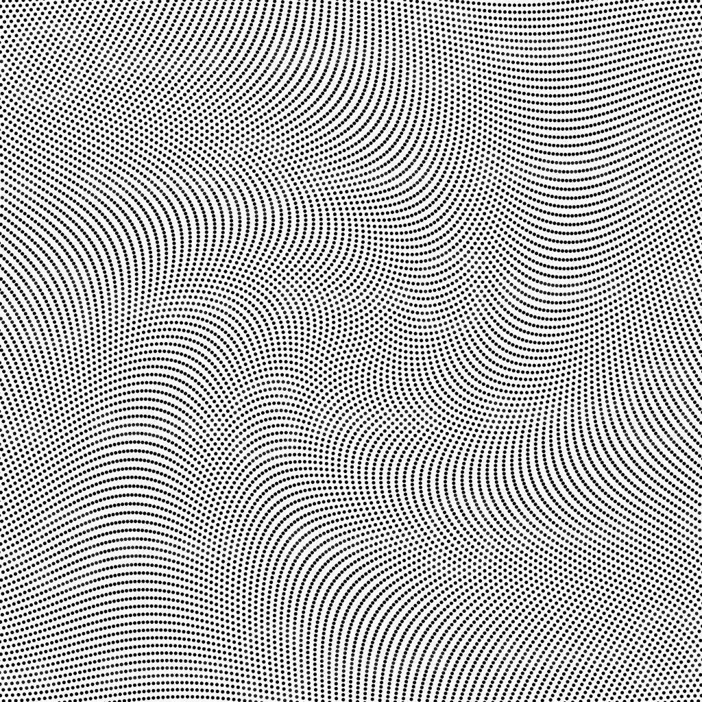 A twisted distorted circle halftone effect