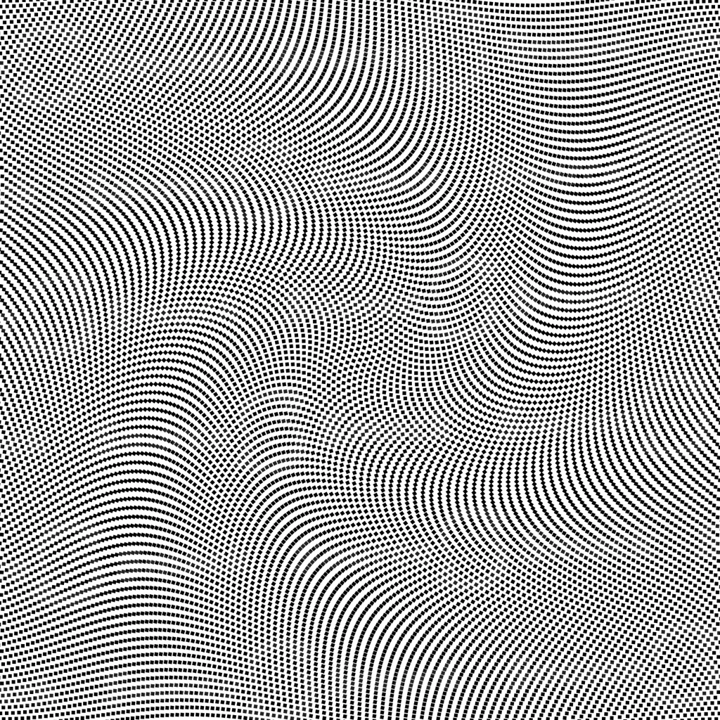 A wavey distorted square halftone effect