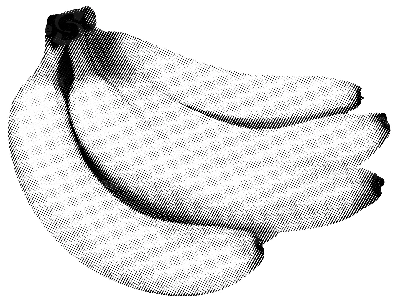 A halftone of a bunch of bananas