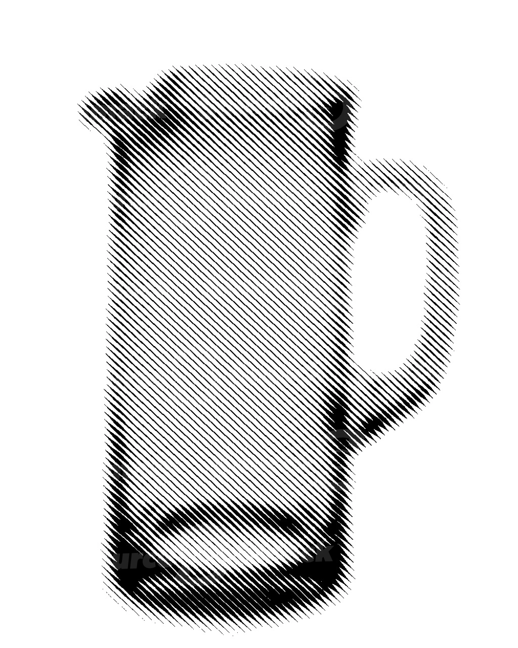 Tall glass pitcher