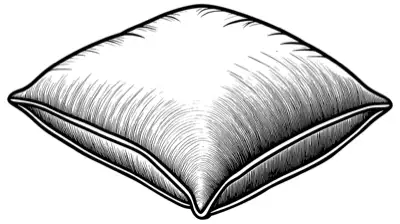 A soft stuffed pillow