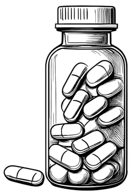 A bottle of prescription pills