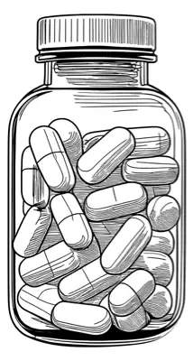 A bottle of prescription pills