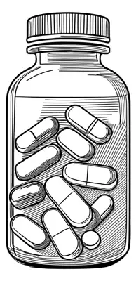 A bottle of prescription pills