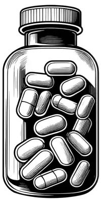 A bottle of prescription pills